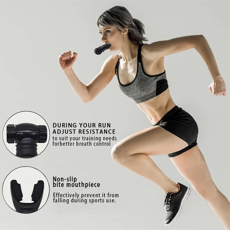 Portable Breathing Trainer with Dual-Channel Adjustable Resistance, without Battery